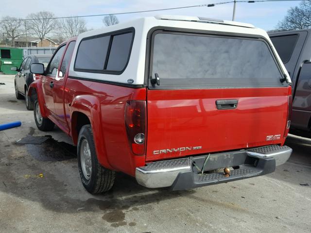 1GTCS198158265296 - 2005 GMC CANYON RED photo 3