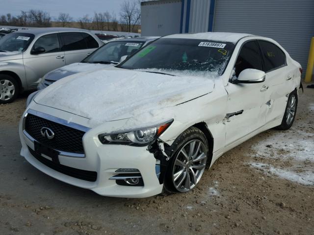 JN1BV7ARXEM694795 - 2014 INFINITI Q50 BASE Blanco foto 2