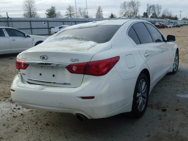 JN1BV7ARXEM694795 - 2014 INFINITI Q50 BASE WHITE photo 4