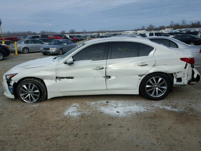 JN1BV7ARXEM694795 - 2014 INFINITI Q50 BASE WHITE photo 9