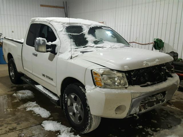 1N6BA06B95N532059 - 2005 NISSAN TITAN XE WHITE photo 1