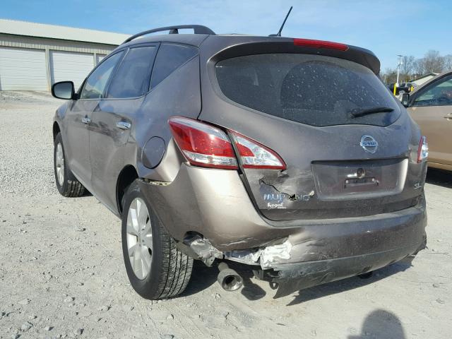 JN8AZ1MU4CW111685 - 2012 NISSAN MURANO S BROWN photo 3