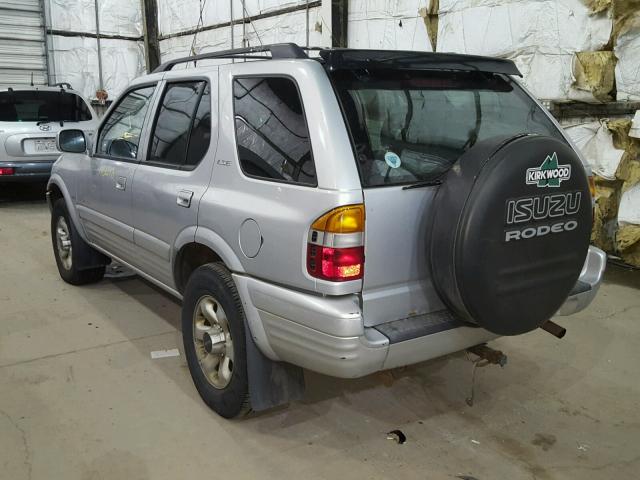 4S2CM58WXX4367230 - 1999 ISUZU RODEO S SILVER photo 3