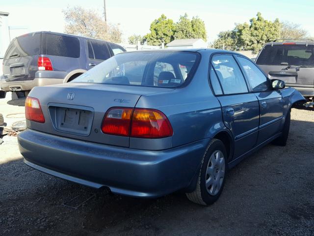 2HGEJ6612YH509263 - 2000 HONDA CIVIC BASE BLUE photo 4