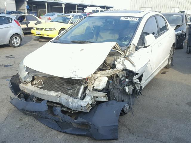 1HGFA16819L012228 - 2009 HONDA CIVIC EX WHITE photo 2