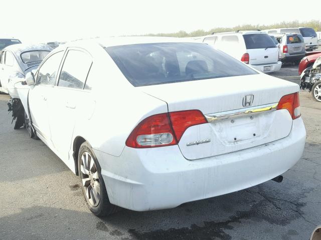 1HGFA16819L012228 - 2009 HONDA CIVIC EX თეთრი ფოტო 3