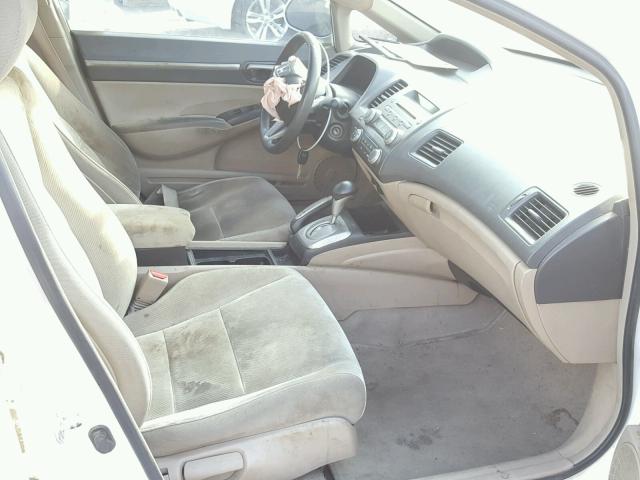 1HGFA16819L012228 - 2009 HONDA CIVIC EX თეთრი ფოტო 5