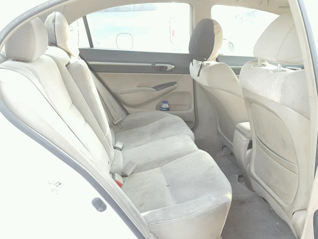 1HGFA16819L012228 - 2009 HONDA CIVIC EX თეთრი ფოტო 6