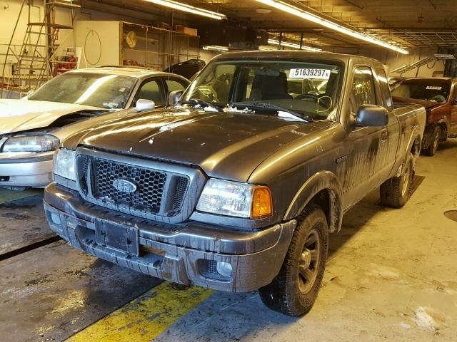 1FTYR14U65PB06561 - 2005 FORD RANGER SUP GRAY photo 2