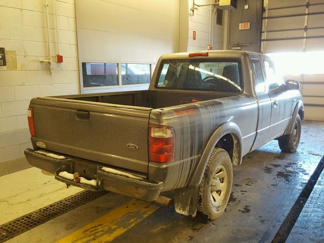 1FTYR14U65PB06561 - 2005 FORD RANGER SUP GRAY photo 4