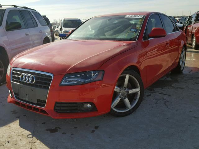 WAUMF78K09N011592 - 2009 AUDI A4 PRESTIG RED photo 2