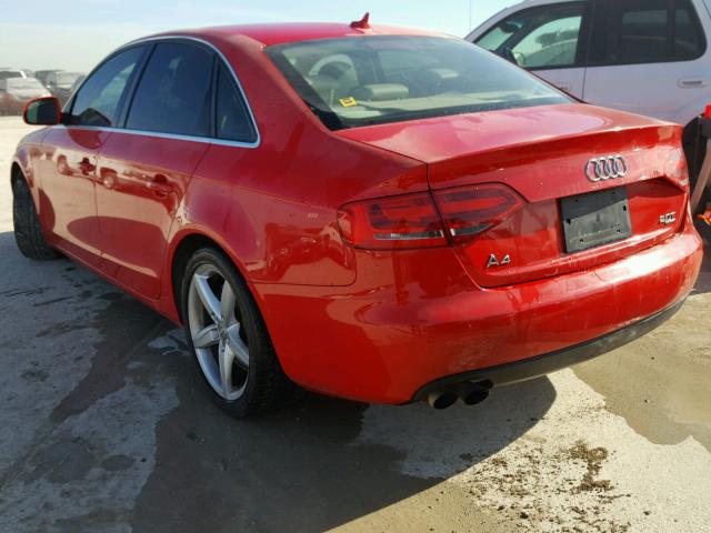 WAUMF78K09N011592 - 2009 AUDI A4 PRESTIG RED photo 3