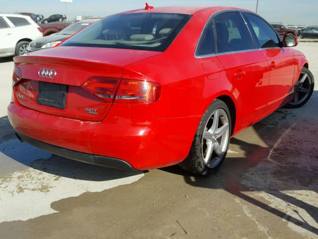 WAUMF78K09N011592 - 2009 AUDI A4 PRESTIG RED photo 4