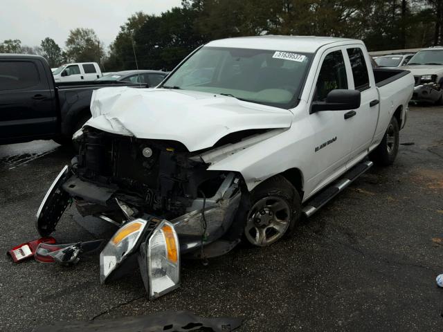 1D7RB1GP9BS597270 - 2011 DODGE RAM 1500 WHITE photo 2