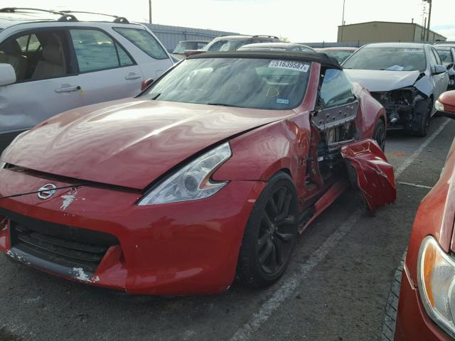 JN1AZ4FH0AM304103 - 2010 NISSAN 370Z RED photo 2