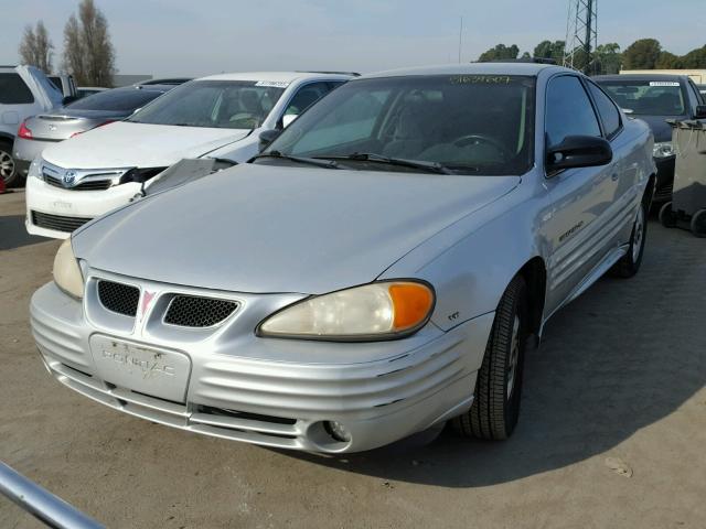 1G2NF12EX1M535337 - 2001 PONTIAC GRAND AM S SILVER photo 2
