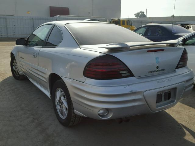 1G2NF12EX1M535337 - 2001 PONTIAC GRAND AM S SILVER photo 3