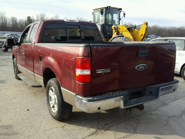 1FTRX12W34NA00724 - 2004 FORD F150 BURGUNDY photo 3