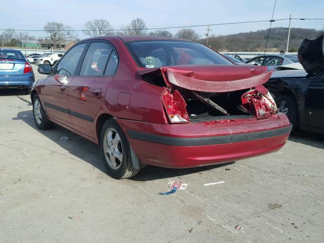 KMHDN46D35U961689 - 2005 HYUNDAI ELANTRA GL RED photo 3