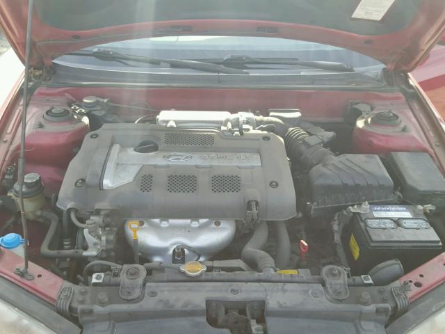 KMHDN46D35U961689 - 2005 HYUNDAI ELANTRA GL RED photo 7