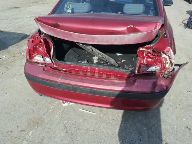 KMHDN46D35U961689 - 2005 HYUNDAI ELANTRA GL RED photo 9