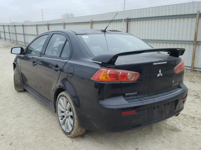 JA3AU86W49U039908 - 2009 MITSUBISHI LANCER GTS BLACK photo 3