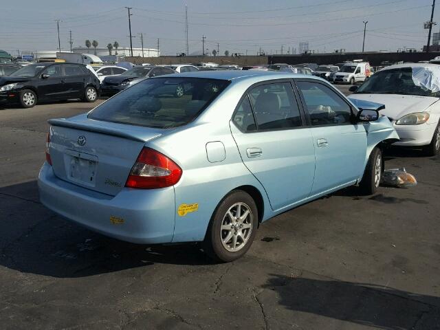 JT2BK12U310018690 - 2001 TOYOTA PRIUS BLUE photo 4