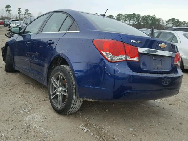 1G1PG5SC9C7371077 - 2012 CHEVROLET CRUZE LT BLUE photo 3