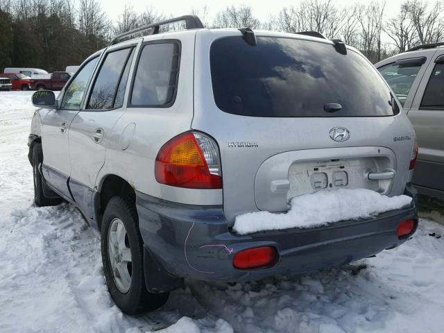 KM8SB12B84U614943 - 2004 HYUNDAI SANTA FE G SILVER photo 3