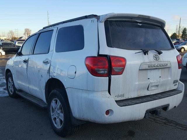 5TDBW5G19GS145001 - 2016 TOYOTA SEQUOIA SR WHITE photo 3