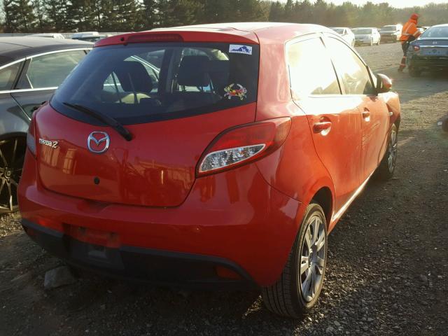 JM1DE1KY3D0170029 - 2013 MAZDA MAZDA2 RED photo 4