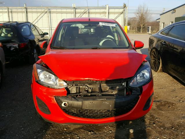 JM1DE1KY3D0170029 - 2013 MAZDA MAZDA2 RED photo 9