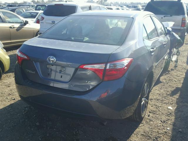 5YFBURHE8GP537328 - 2016 TOYOTA COROLLA L BLUE photo 4