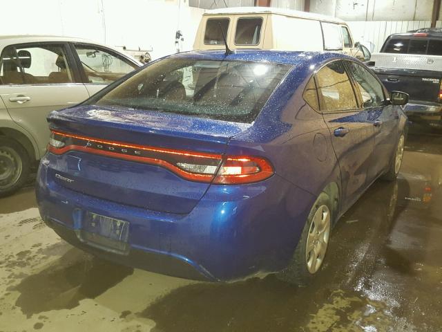 1C3CDFAA4ED767236 - 2014 DODGE DART SE BLUE photo 4