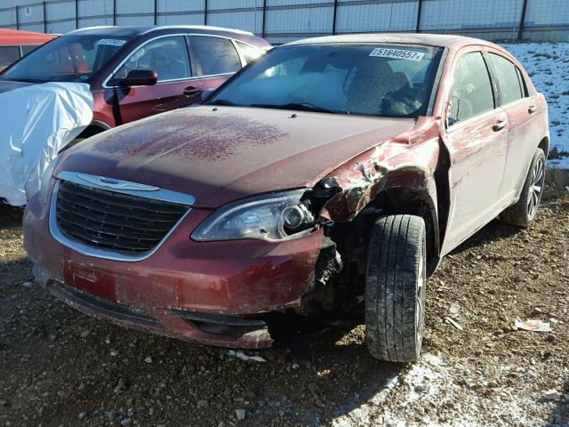 1C3CCBBG1DN716588 - 2013 CHRYSLER 200 TOURIN BURGUNDY photo 2