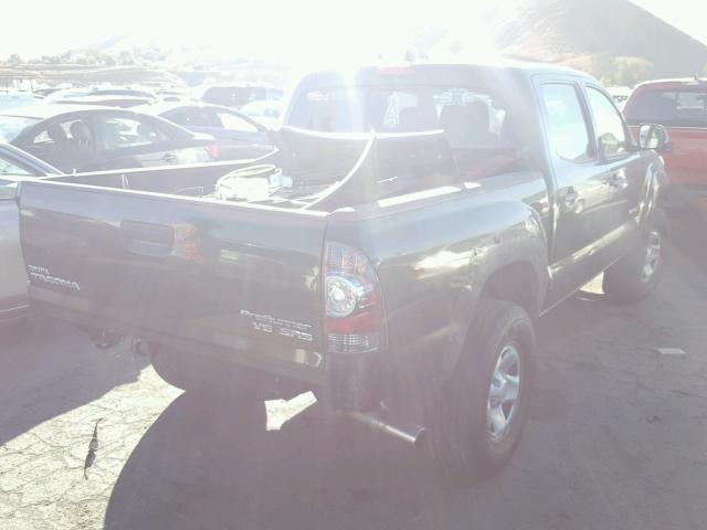 3TMJU4GN7CM138637 - 2012 TOYOTA TACOMA DOU GREEN photo 4