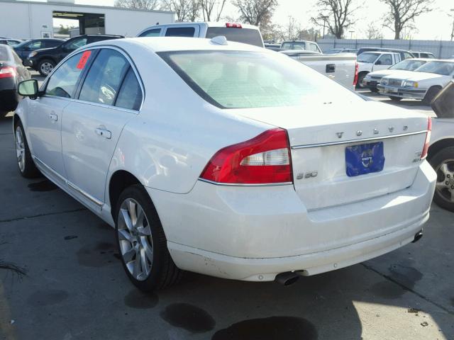 YV1902AH8C1161230 - 2012 VOLVO S80 T6 WHITE photo 3