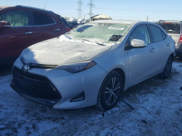 5YFBURHE2HP586543 - 2017 TOYOTA COROLLA L SILVER photo 2