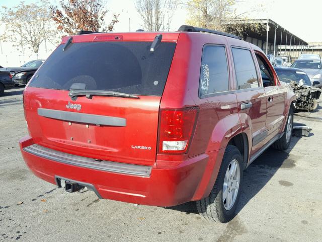 1J4HS48N95C536434 - 2005 JEEP GRAND CHER RED photo 4