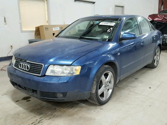 WAUJC68E74A060711 - 2004 AUDI A4 1.8T BLUE photo 2