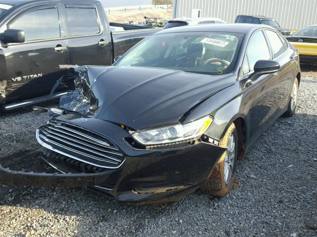 3FA6P0G79FR218882 - 2015 FORD FUSION S BLACK photo 2