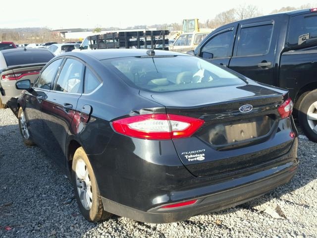 3FA6P0G79FR218882 - 2015 FORD FUSION S BLACK photo 3