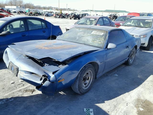 1G2FS23T1NL205956 - 1992 PONTIAC FIREBIRD BLUE photo 2