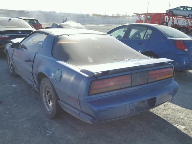 1G2FS23T1NL205956 - 1992 PONTIAC FIREBIRD BLUE photo 3