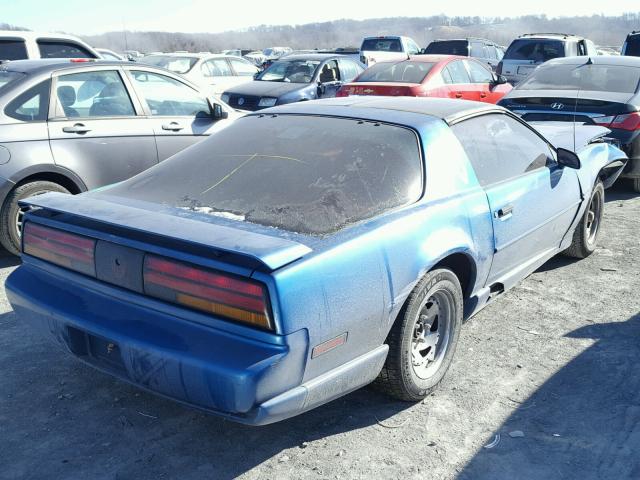 1G2FS23T1NL205956 - 1992 PONTIAC FIREBIRD BLUE photo 4