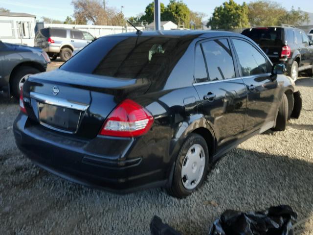 3N1BC11E68L363467 - 2008 NISSAN VERSA S BLACK photo 4