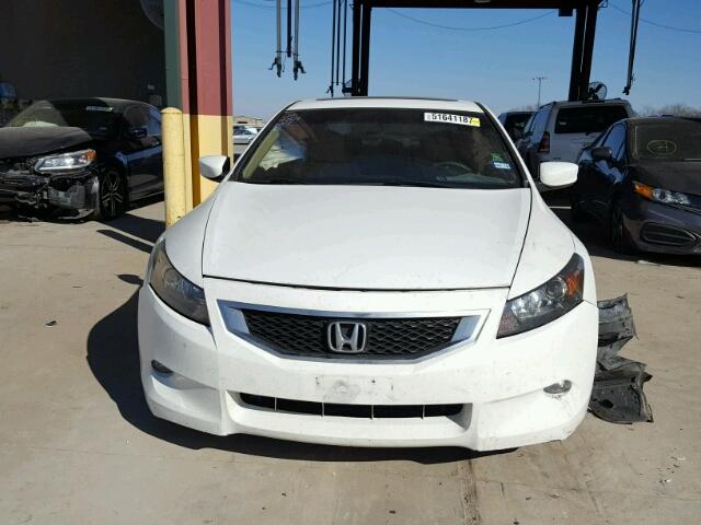 1HGCS228X9A003065 - 2009 HONDA ACCORD EXL WHITE photo 9