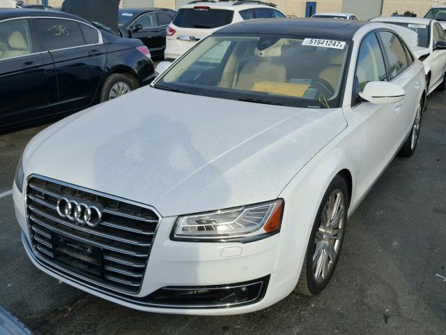 WAU3GAFD3FN040901 - 2015 AUDI A8 L QUATT WHITE photo 2