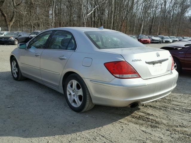 JH4KB16516C000560 - 2006 ACURA RL SILVER photo 3