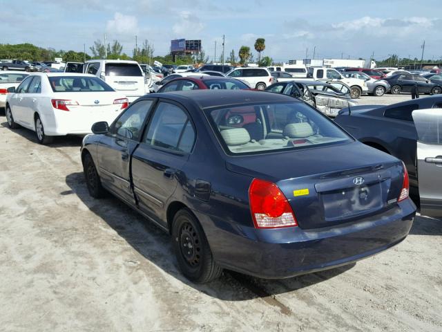 KMHDN46D86U323794 - 2006 HYUNDAI ELANTRA GL BLUE photo 3